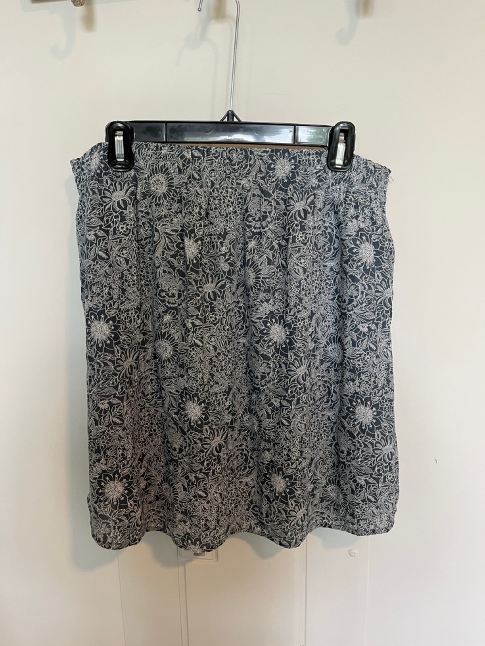 LOFT Blue and White Floral Mini Skirt